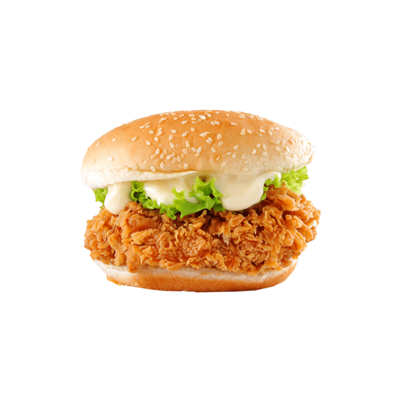 Mini crispy chicken burger (white)